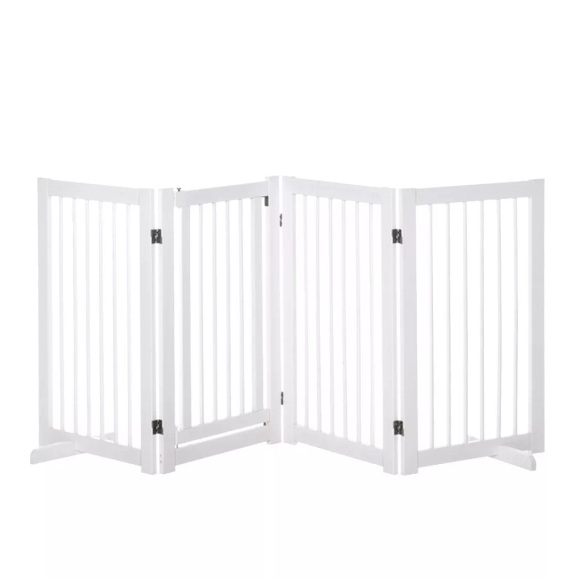 PawHut - Hunde-Absperrgitter, One Size, Weiss
