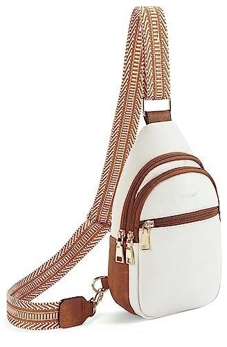 Sling Rucksack Umhängetasche Kleine Crossbody Tasche Kunstleder Sling Tasche Damen Multicolor