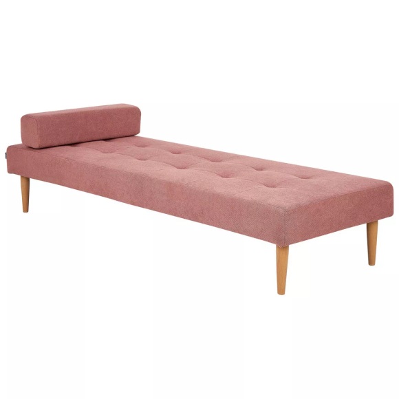 Beliani - Chaiselongue aus Polyester Modern NIORT, One Size, Pink