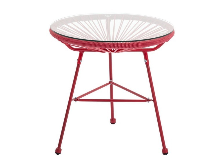 Gartentisch - Polyrattan - Terracotta - Alios Iii Von Mylia Unisex Rot Bunt ONE SIZE
