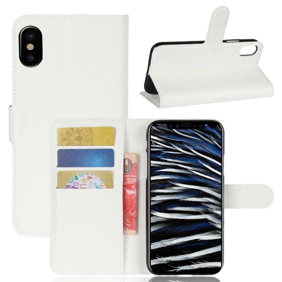 iPhone Xs / X - Leder Taschen Etui Hülle Kartenfächer