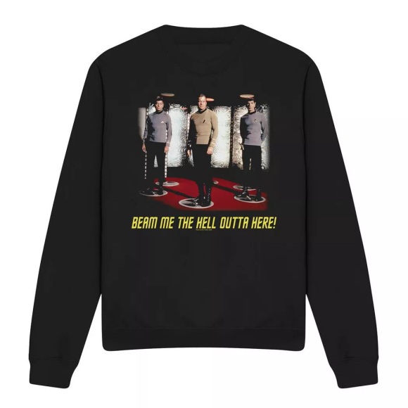 Star Trek - Beam Me Out Sweatshirt, für Damen, Schwarz, Größe L