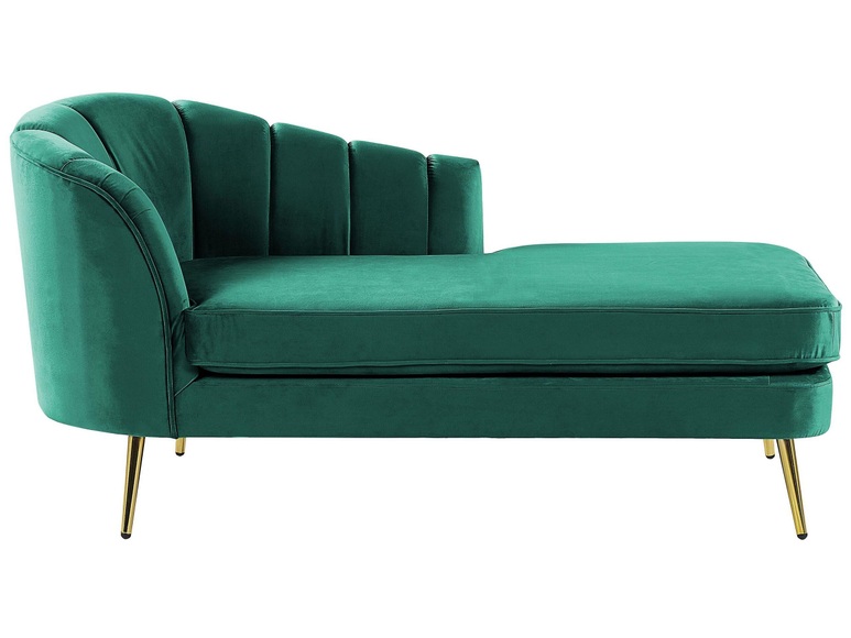Chaiselongue aus Samtstoff Klassisch ALLIER Chaiselongue aus Samtstoff Klassisch ALLIER