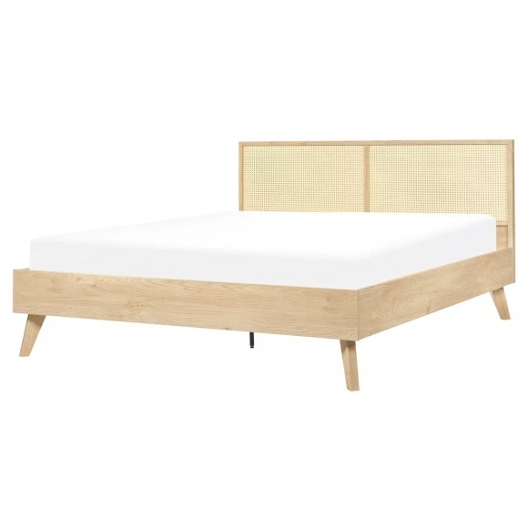 Bett mit Lattenrost aus Faserplatte Boho MONPAZIER Bett mit Lattenrost aus Faserplatte Boho MONPAZIER