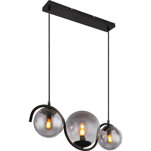 Hängeleuchte Porry Metall schwarz matt 3xE14