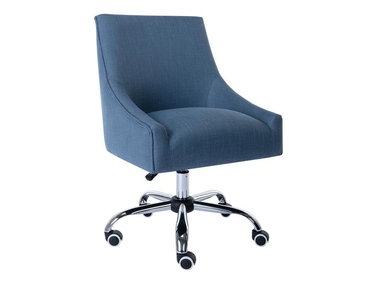 Schreibtischstuhl höhenverstellbar - Stoff - Blau - WONDIO Schreibtischstuhl höhenverstellbar - Stoff - Blau - WONDIO