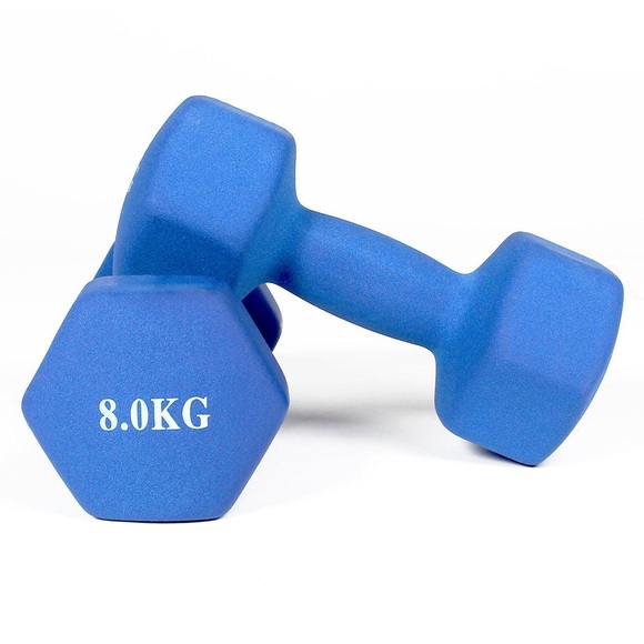 Hanteln Mit Neoprenüberzug Bodybuilding Und Fitness (2er-set) | Mehrere Gewichte Unisex Blau 8KG