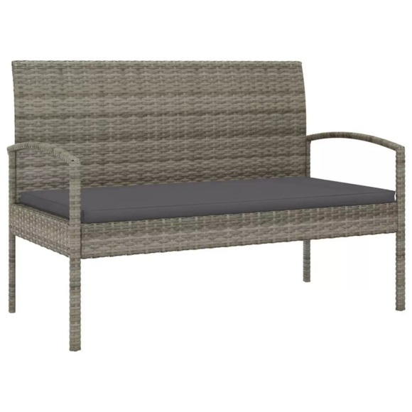 VidaXL - Gartenbank poly-rattan, One Size, Grau