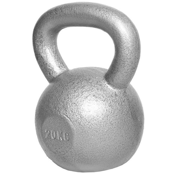 Kettlebell Gusseisen Unisex Silber 20kg