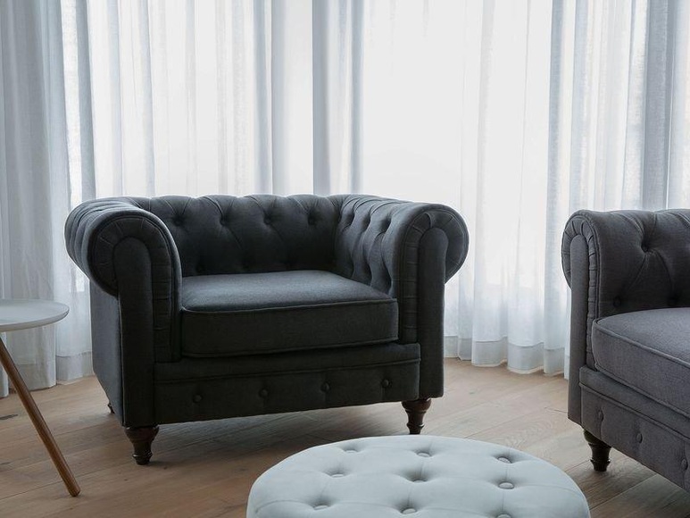 Sessel Aus Polyester Klassisch Chesterfield Unisex ONE SIZE