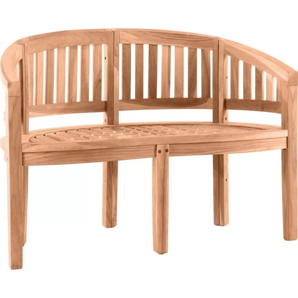Gartenbank halbrund Teak 120