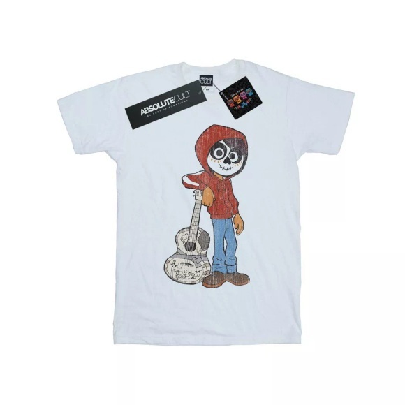 Coco Miguel With Guitar Tshirt Herren Weiss 4XL