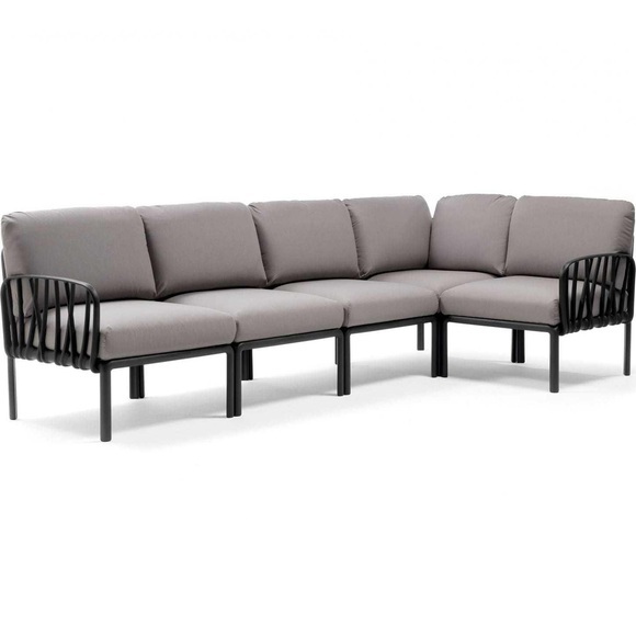 Gartenlounge Komodo (5-tlg) anthrazit