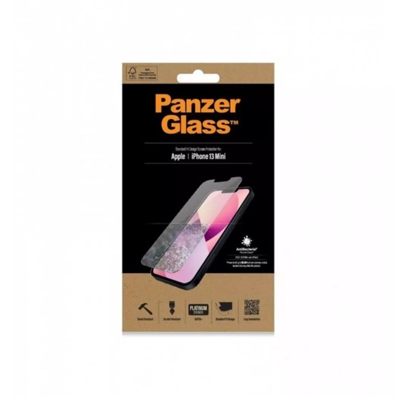 PanzerGlass - iPhone 13 Mini Antibakterielle Panzer Glas Display Schutzfolie Case Friendly 0.3mm (2741)