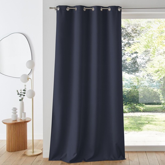 Verdunkelungsvorhang Voda Mit Ösenaufhängung Unisex Blau 140 x 250 cm