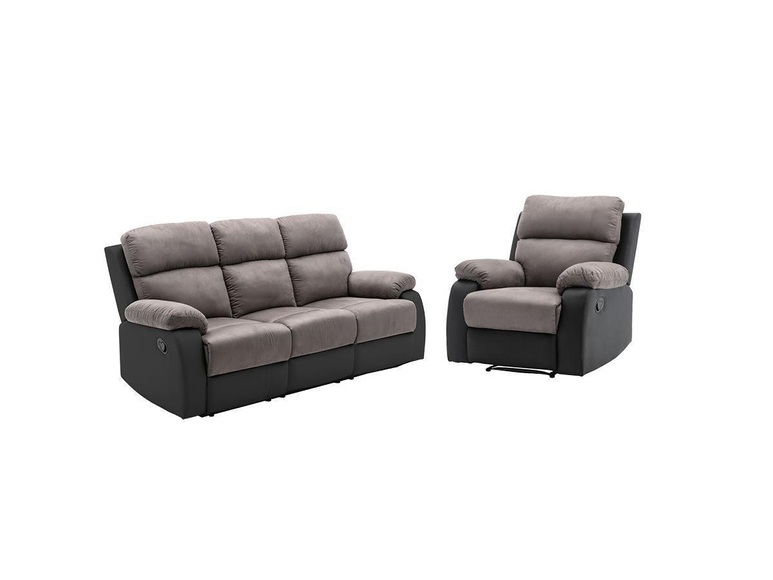 Couchgarnitur mit Relaxfunktion 3+1 TOLZANO Microfaser Kunstleder Couchgarnitur mit Relaxfunktion 3+1 TOLZANO Microfaser Kunstleder