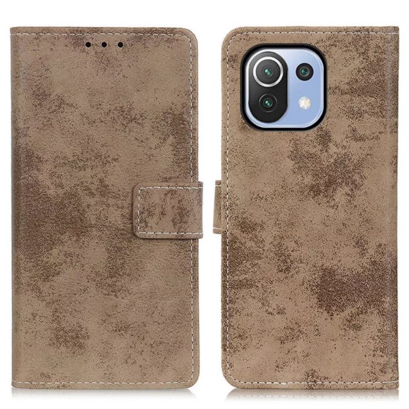 Xiaomi Mi 11 Lite - Vintage Etui Wildleder Optik