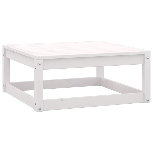 vidaXL Gartenhocker 70x70x30 cm Weiß Massivholz Kiefer