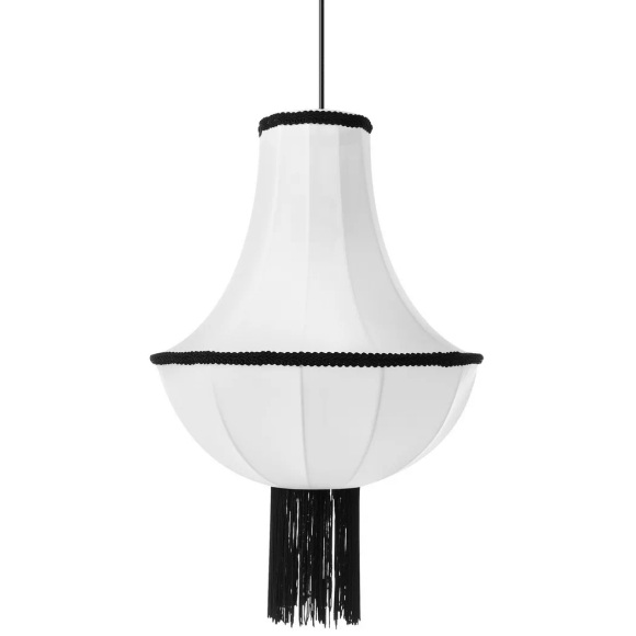 Beliani - Hängelampe aus Nylon Klassisch ARAGUA, One Size, Weiss Bunt