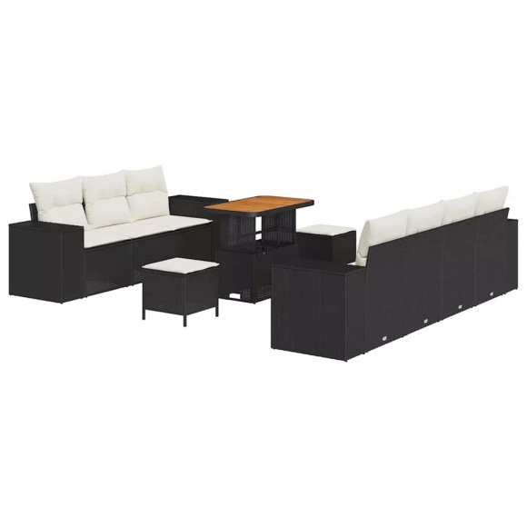 VidaXL - Garten-sofa massivholz akazie, One Size, Schwarz