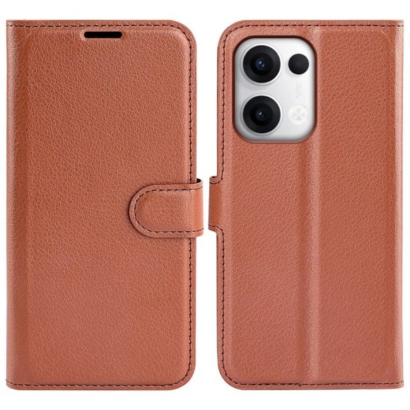 Cover-Discount - OPPO Reno13 Leder Etui Hülle, Braun