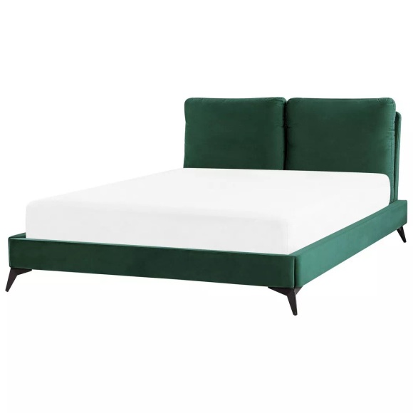 Bett mit Lattenrost aus Samtstoff Modern MELLE Bett mit Lattenrost aus Samtstoff Modern MELLE