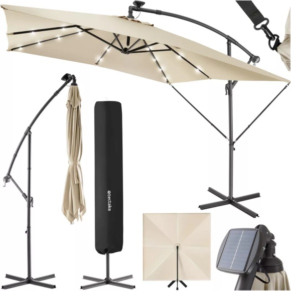Sonnenschirm Sunna LED-Solar mit Kurbel 2,5 x 2,5 m Sonnenschirm Sunna LED-Solar mit Kurbel 2,5 x 2,5 m