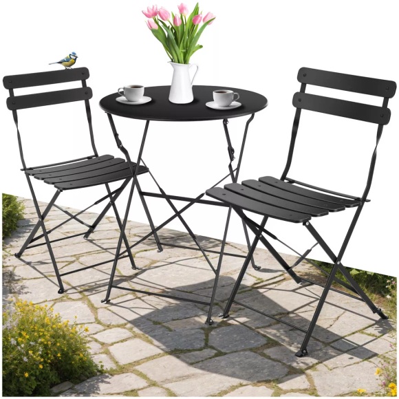 Bistrotisch Set Frieda, klappbar für 2 Personen UV-beständig Bistrotisch Set Frieda, klappbar für 2 Personen UV-beständig
