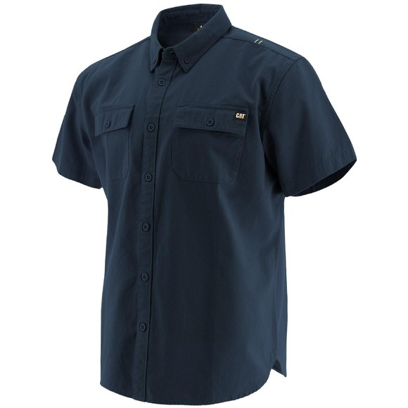 Button Up Kurzarm Arbeitshemd Herren Marine S