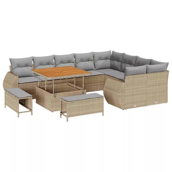 VidaXL - Garten-sofa poly-rattan, One Size, Beige