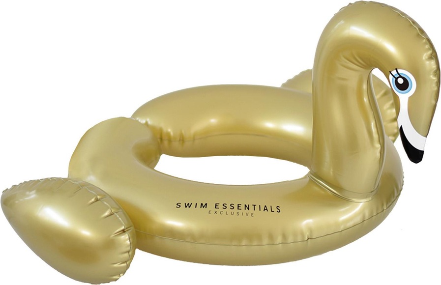Swim Essentials Aufblasbarer Spaltring Schwan Gold 55 cm