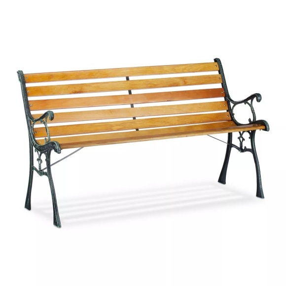 B2X - Gartenbank mit Gusseisenrahmen, 120cm