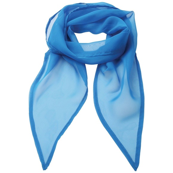 Chiffon Halstuch Damen Saphirblau ONE SIZE