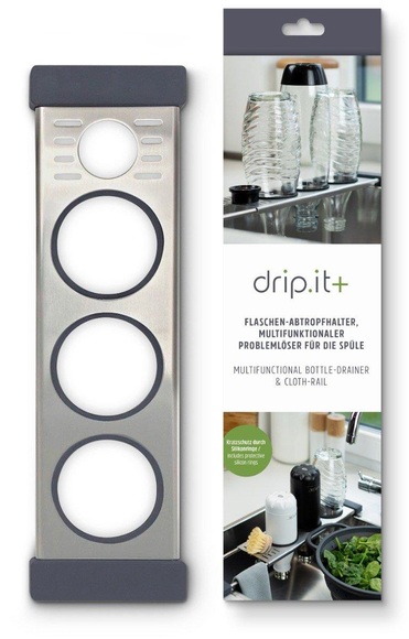 Drip.it Plus Abtropfhalter Für Flaschen Unisex Silber 32cm