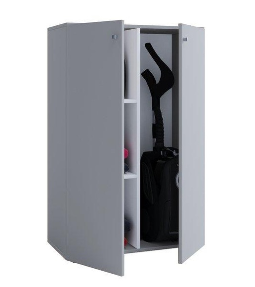 MID.YOU Kommode in grau 70/105/40 cm , 'Lona Mini' _ Kunststoff , 2 Fächer , 70x105x40 cm , melaminharzbeschichtet,melaminharzbeschichtet,Nachbildung,Nachbildung , 000657014030