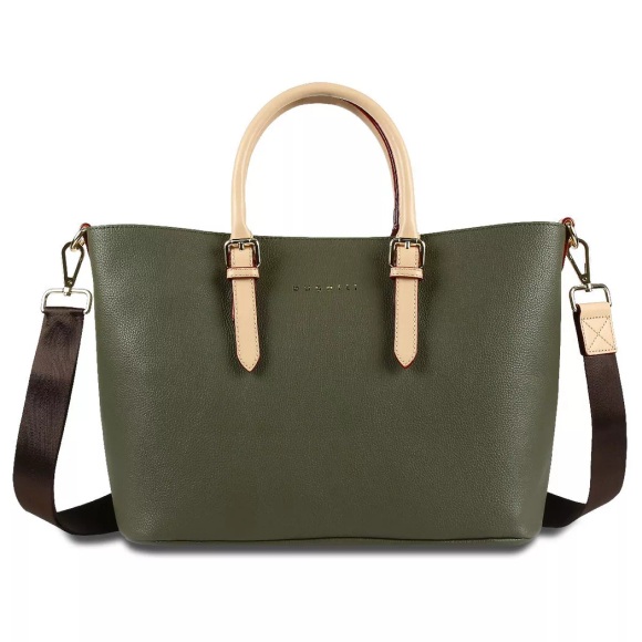 Bugatti - Leder-Shoppingtasche Ella M - Khaki