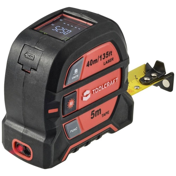 TOOLCRAFT Laser-Entfernungsmesser Messbereich (max.) (Details) 40 m