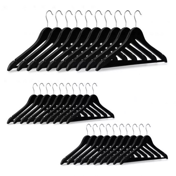 B2X - Kleiderbügel Holz 30er Set, 18 x 39 cm