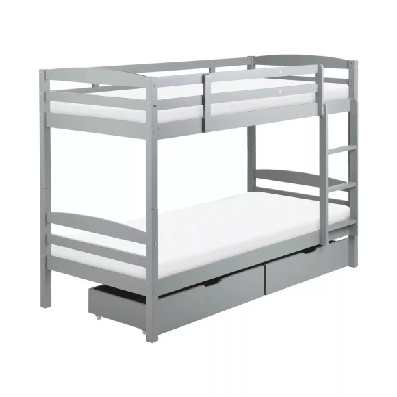 Hochbett mit Schubladen aus Kiefernholz Skandinavisch REGAT Hochbett mit Schubladen aus Kiefernholz Skandinavisch REGAT