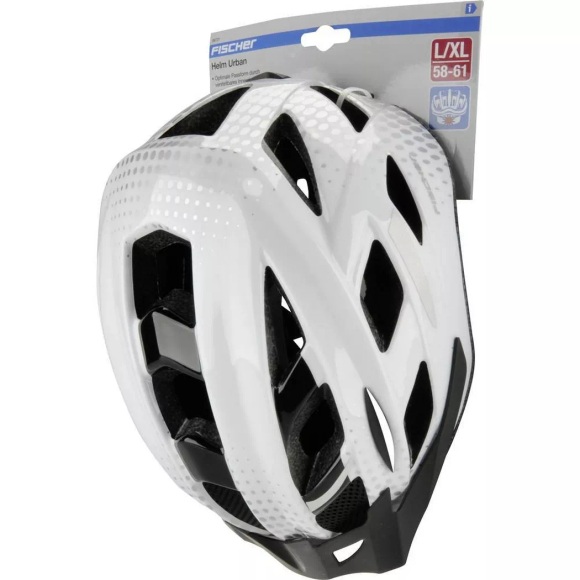 Fischer Fahrrad Urban Lano S/M MTB-Helm Weiß, Schwarz Konfektionsgröße=M