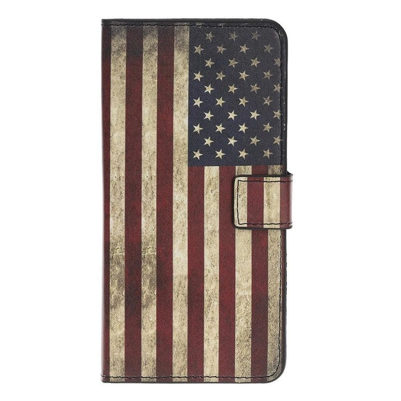 iPhone 12 mini - Leder Hülle US Flagge