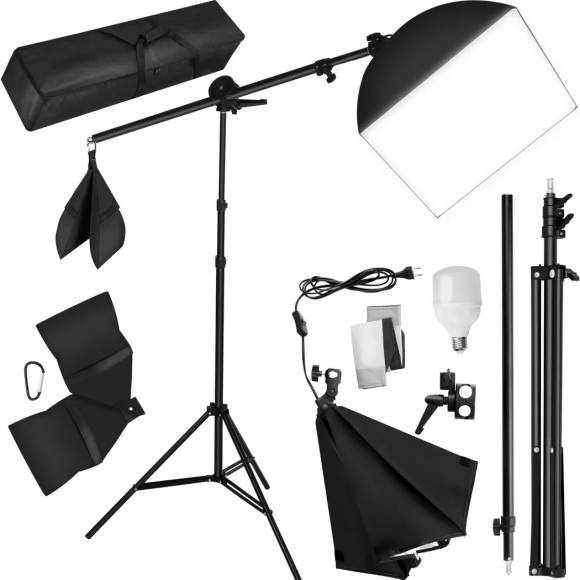 Studioleuchte Mit Softbox, Stativ Und Tasche Unisex Schwarz