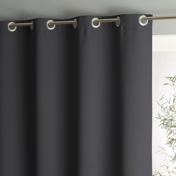 Verdunklungsvorhang Voda Mit Ösen Unisex Grau 140x180 cm
