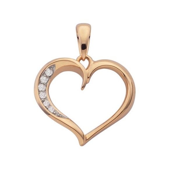 Anhänger Herz Rotgold 750 Diamant 0.073ct. 22x18mm Damen ONE SIZE