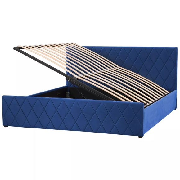 Bett mit Lattenrost aus Samtstoff Modern ROCHEFORT Bett mit Lattenrost aus Samtstoff Modern ROCHEFORT