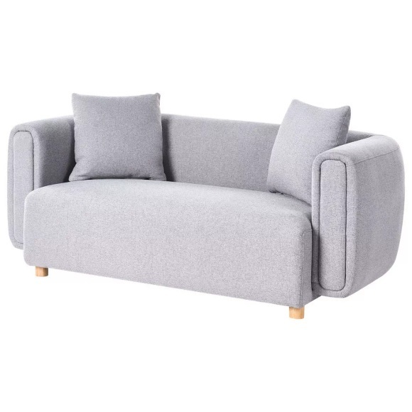 Beliani - 2 Sitzer Sofa aus Stoff Retro LILLEROD, One Size, Braun Medium