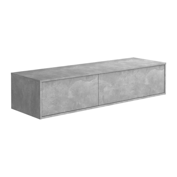 Waschbeckenunterschrank hängend - Betongrau - 150 cm - ISAURE II Waschbeckenunterschrank hängend - Betongrau - 150 cm - ISAURE II