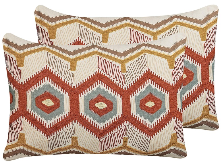 Kissen 2er Set aus Baumwolle Boho MAJRA Kissen 2er Set aus Baumwolle Boho MAJRA