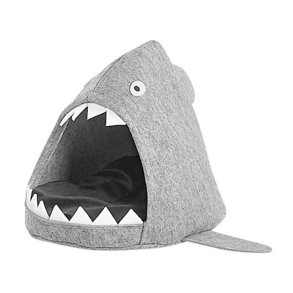 Beliani Tierbett hellgrau PIRANHA