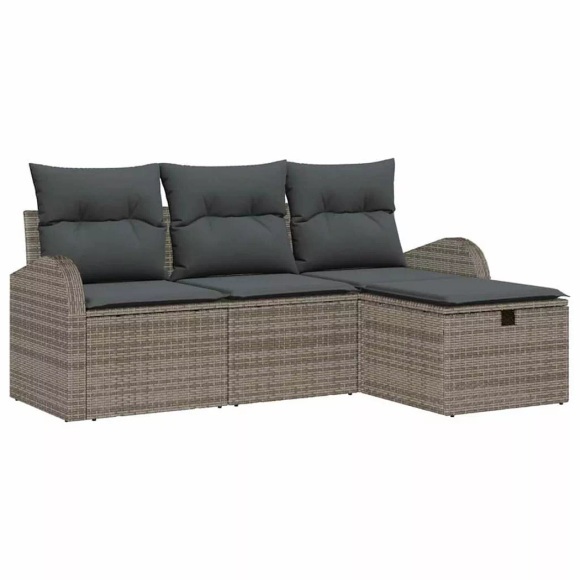 VidaXL - Outdoor-sofa poly-rattan, One Size, Schwarz